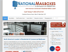 Tablet Screenshot of nationalmailboxes.com